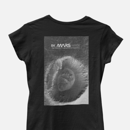 8K MARS HiRISE ¦ Meridiani Planum ¦ Bella & Canvas Short Sleeve Black Tee