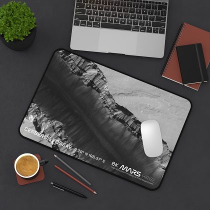 Cerberus Fossae Desk Mat / 8K Mars HiRise Satellite Image / NASA Mars Mission