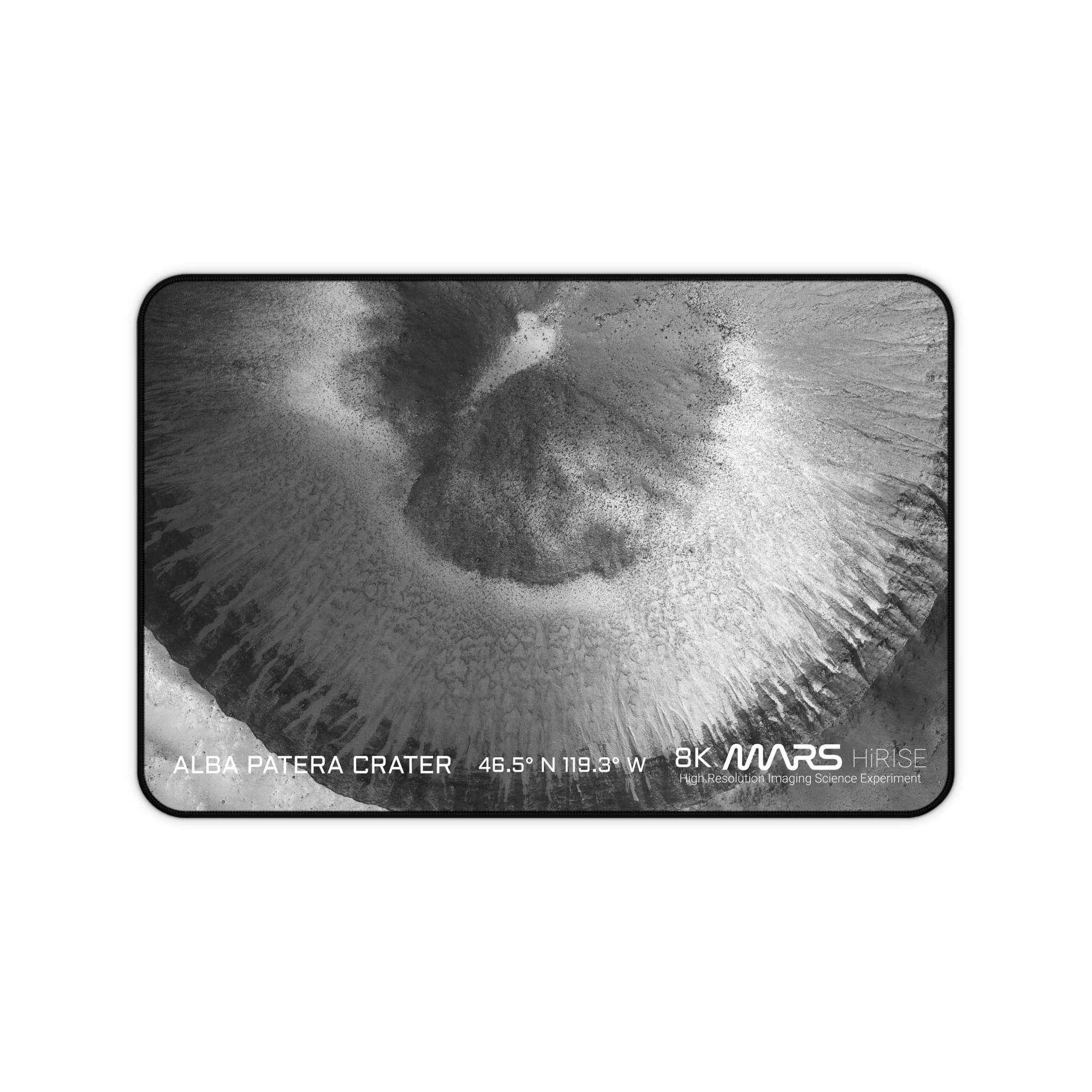 Alba Patera Crater Desk Mat / 8K Mars HiRise Satellite Image / NASA Mars Mission - Image 5