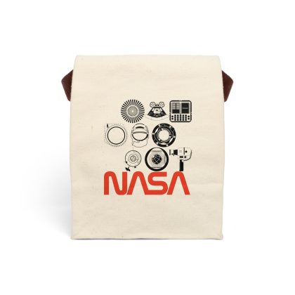 NASA Apollo Icons Canvas Lunch Bag With Strap for Tech Kid Back to School