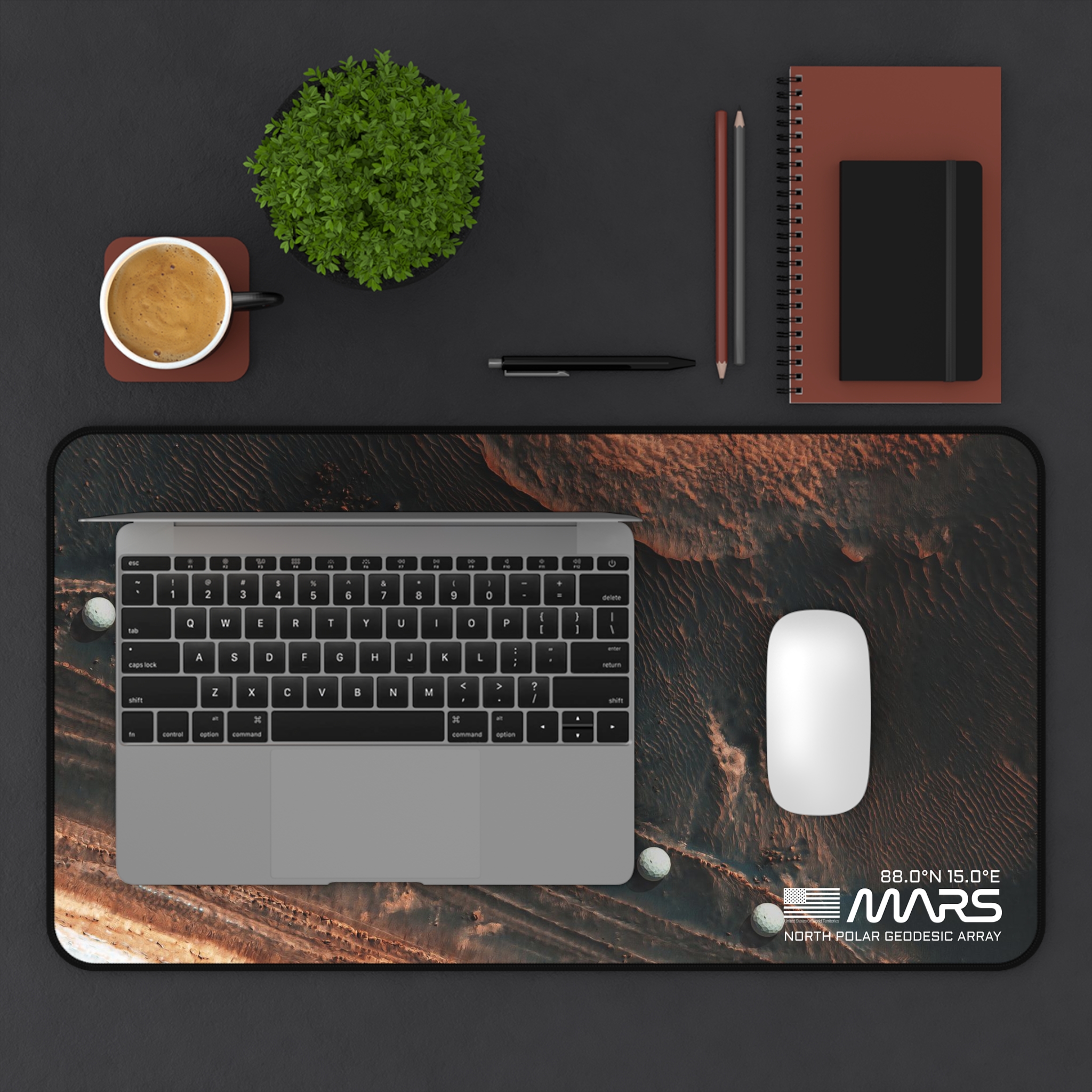 Mars Terrain Futuristic Domes Desk Mat / Nasa Mars Planet Satellite Photograph / Planet Mars / Space Exploration - Image 9