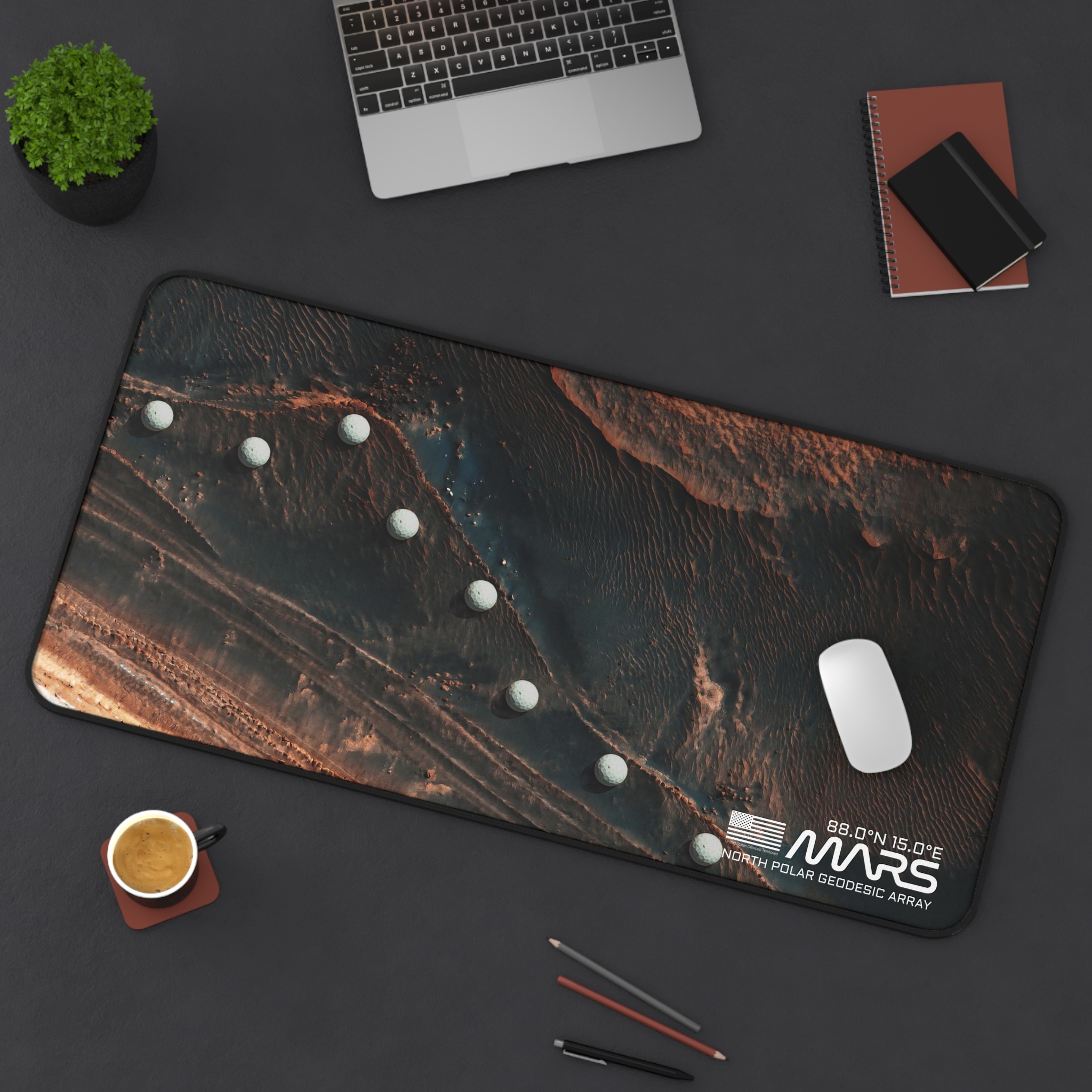 Mars Terrain Futuristic Domes Desk Mat / Nasa Mars Planet Satellite Photograph / Planet Mars / Space Exploration - Image 10