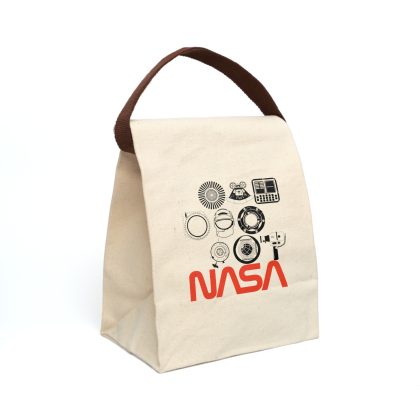NASA Apollo Icons Canvas Lunch Bag With Strap for Tech Kid Back to School