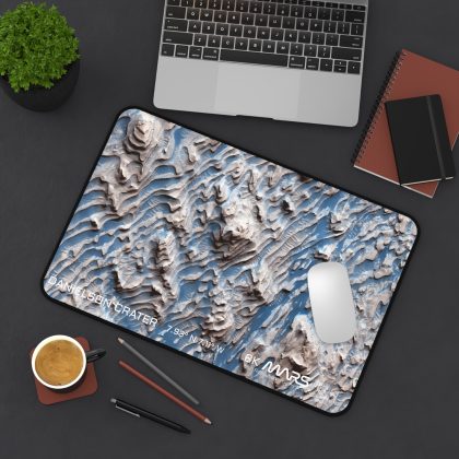Danielson Crater Desk Mat / 8K Mars HiRise Satellite Image / NASA Mars Mission / NASA Decor