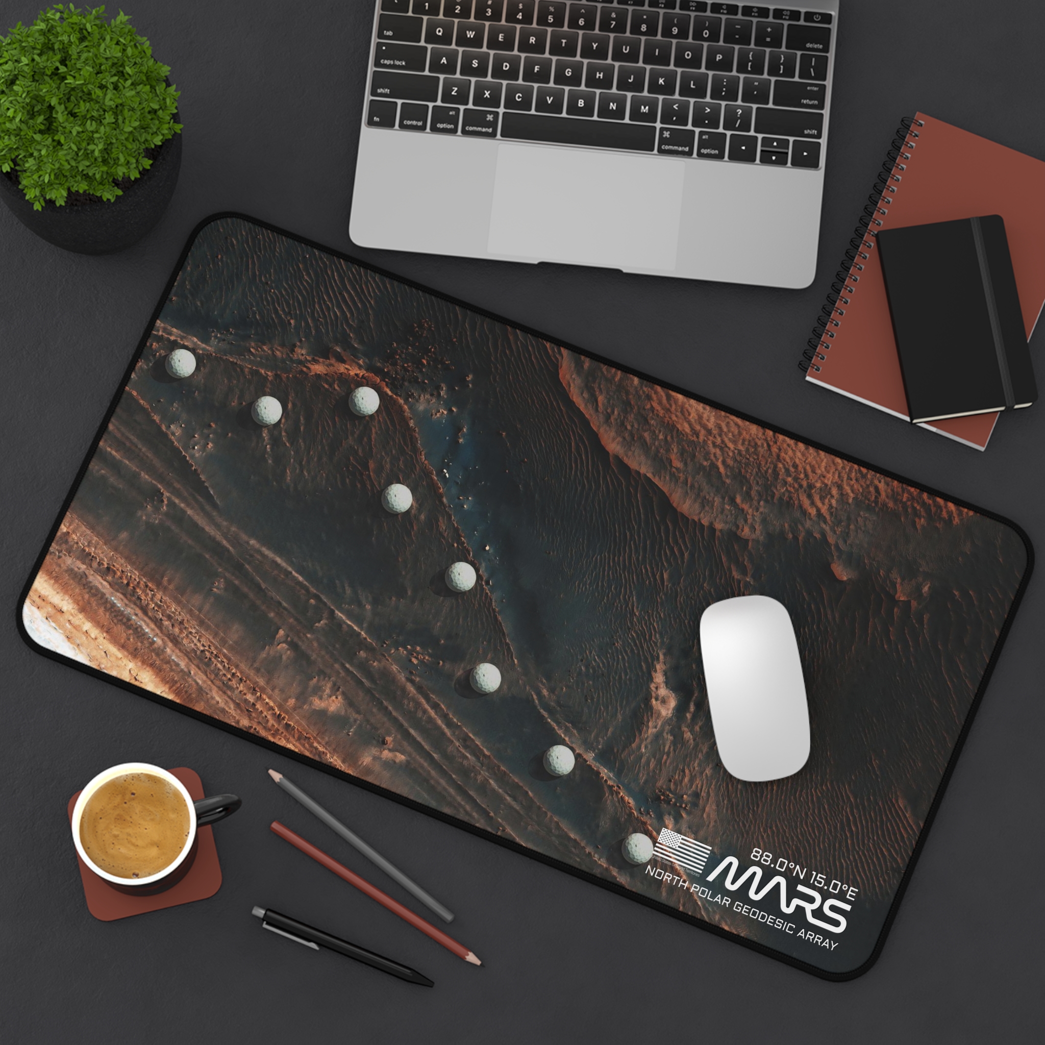 Mars Terrain Futuristic Domes Desk Mat / Nasa Mars Planet Satellite Photograph / Planet Mars / Space Exploration - Image 6