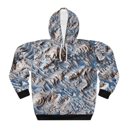8K Mars ¦ Danielson Crater Print ¦ AOP Unisex Pullover Hoodie